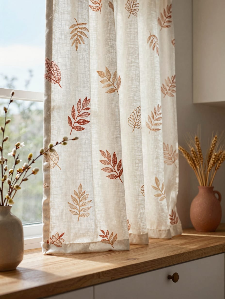 Hand-Block Printed Botanical Panels