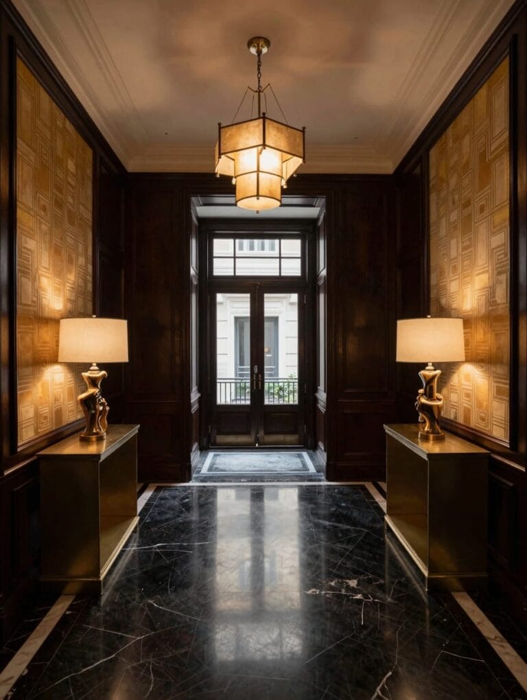 The Grand Entrance: A Dazzling Art Deco Foyer