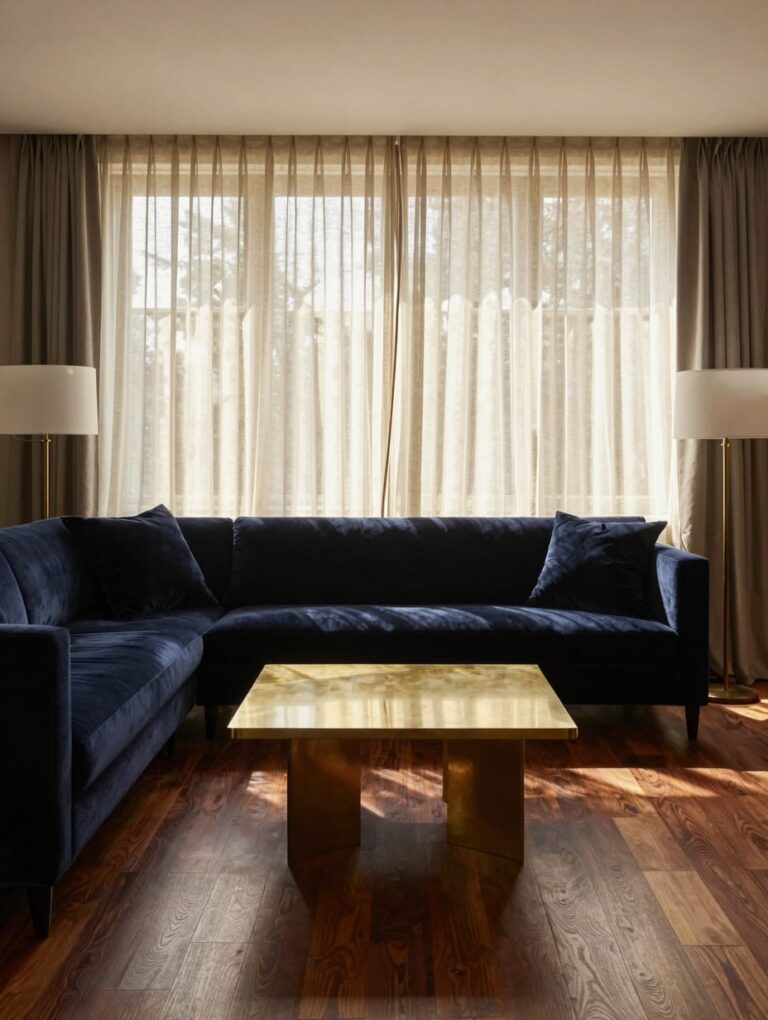 Midnight Navy and Burnished Brass Elegance