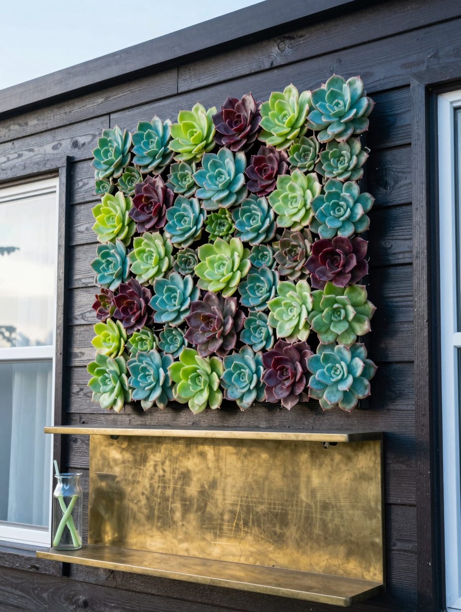 Verdant Vertical Succulent Wall — home decor idea 10