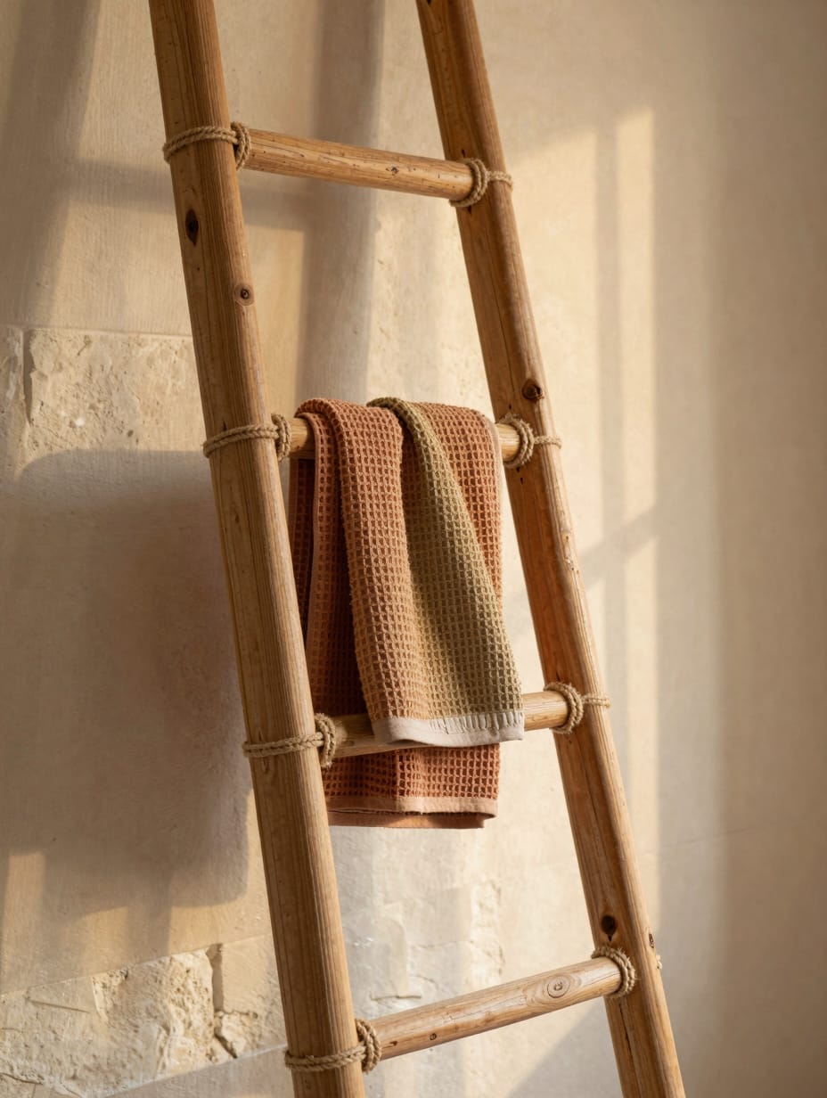 Natural Branch Towel Ladder — home decor idea 11