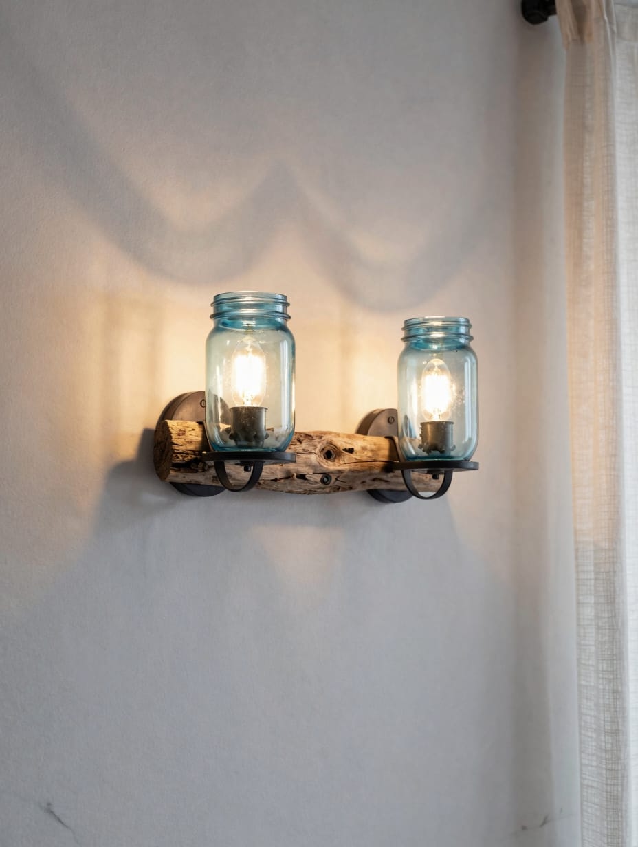 Mason Jar Sconce Lighting — home decor idea 12