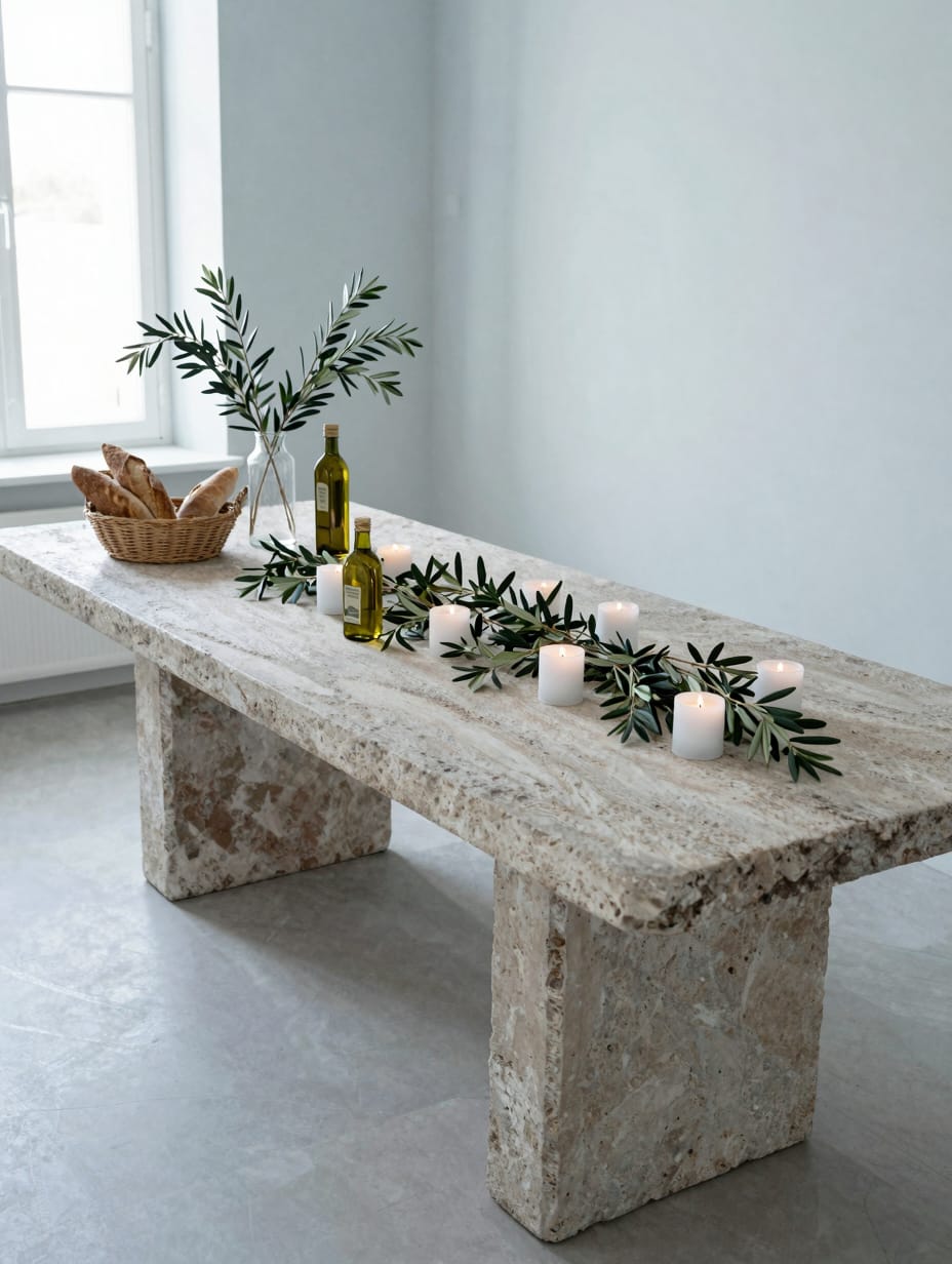 Tuscan Stone and Olive Branch Elegance — home decor idea 12