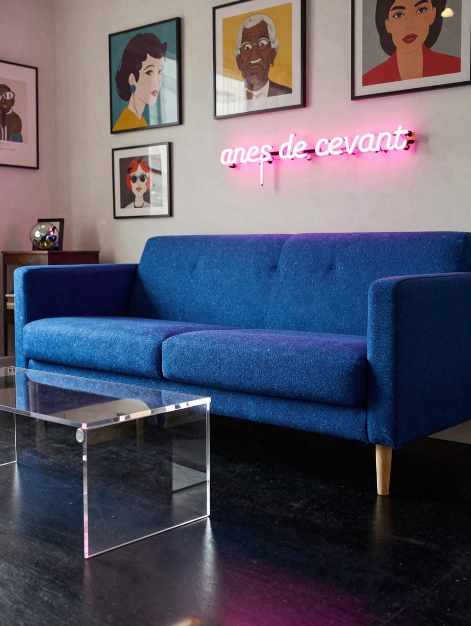 Electric Blue and Neon Pop Art