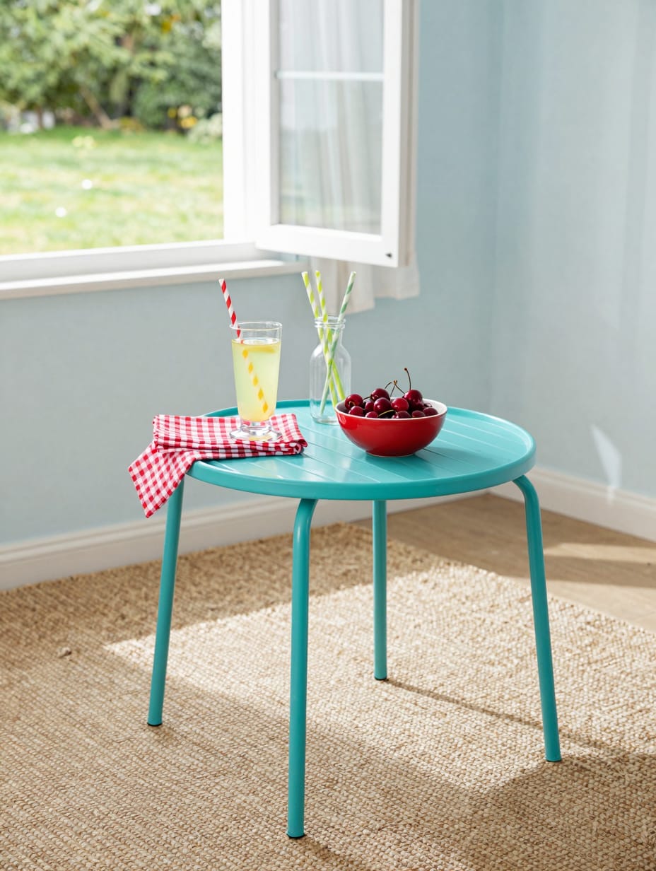Retro Turquoise and Cherry Red Pops — home decor idea 13