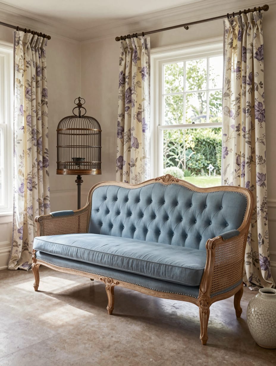 Dusty Blue and French Country Charm