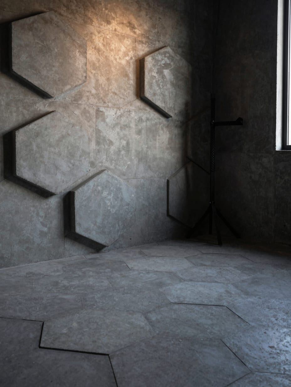 Geometric Concrete 3D Tiles — home decor idea 14