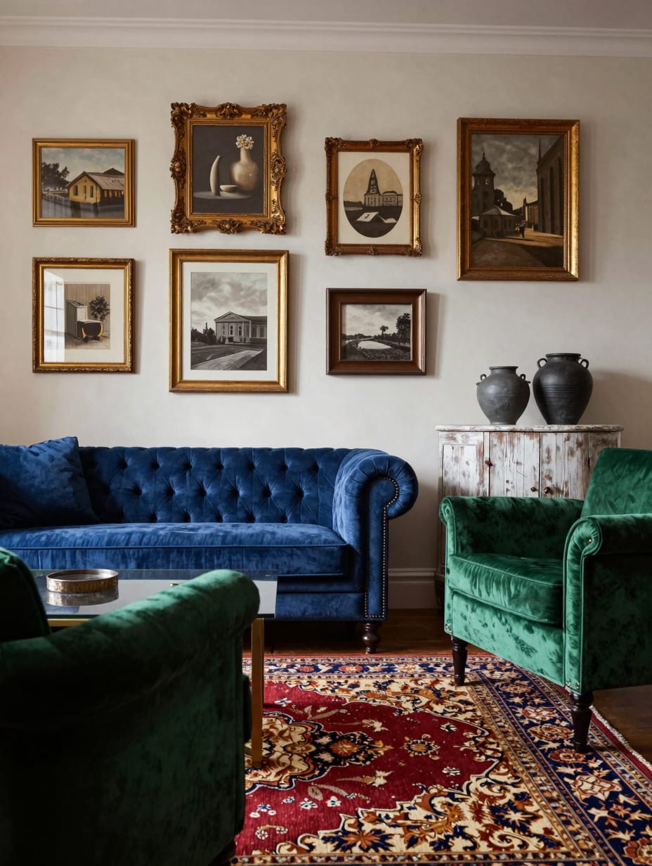 Velvet Indigo and Emerald Jewel Tones