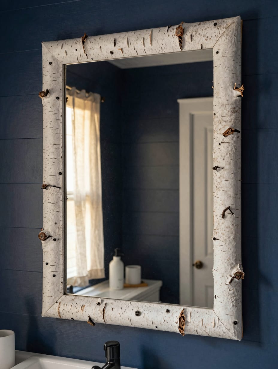 Birch Bark Framed Vanity Mirrors — home decor idea 7