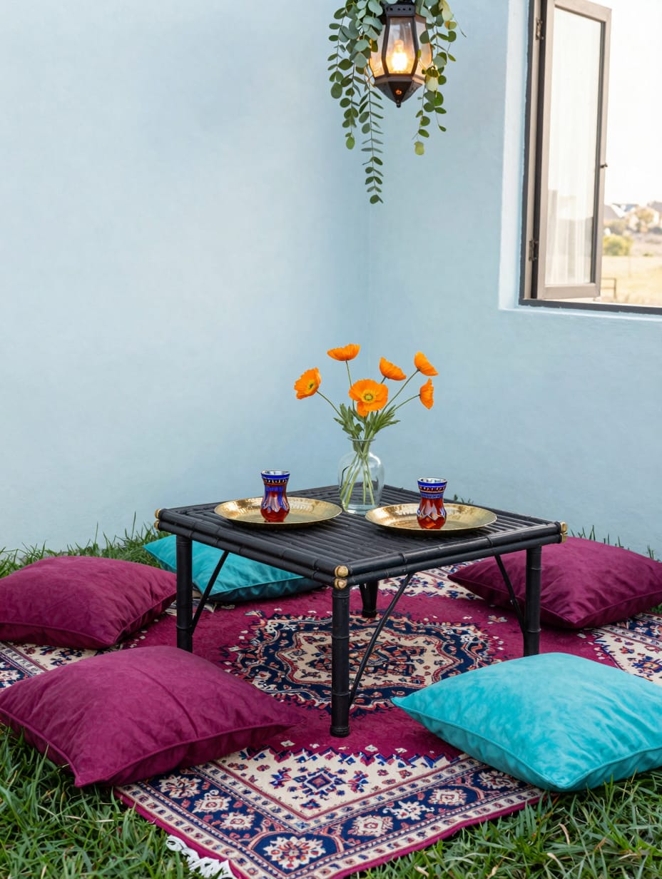 Bohemian Bamboo and Vibrant Textiles — home decor idea 7