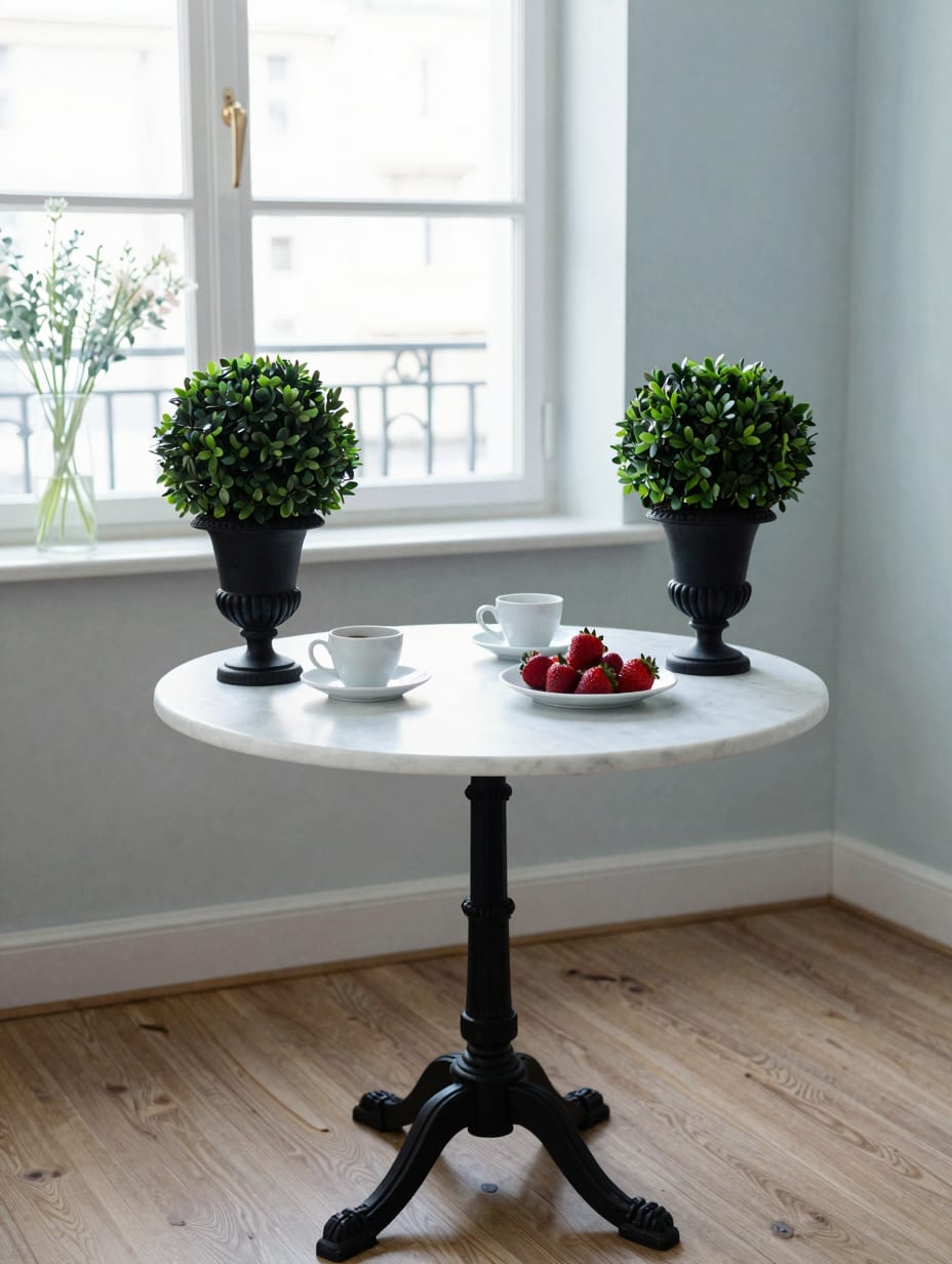 French Bistro Marble and Classic Boxwood — home decor idea 8