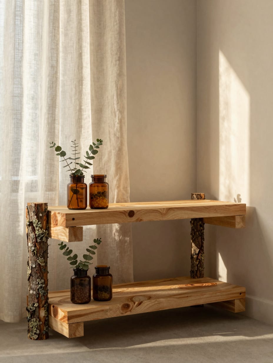 Log-Slice Floating Shelving — home decor idea 9